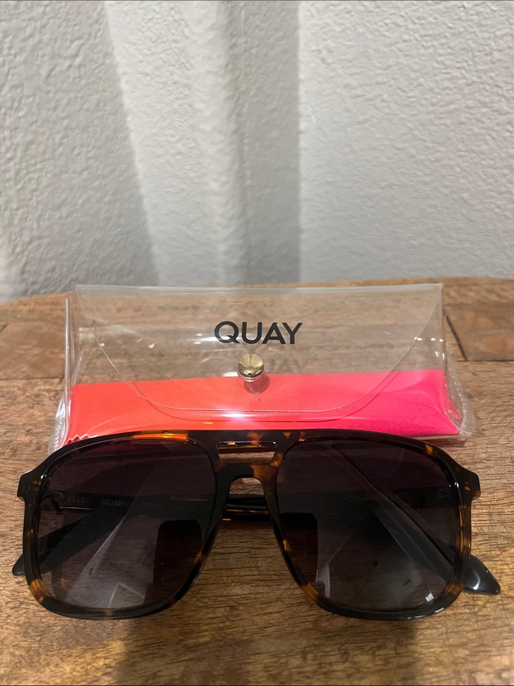 Quay Australia Tortoiseshell Aviator Sunglasses